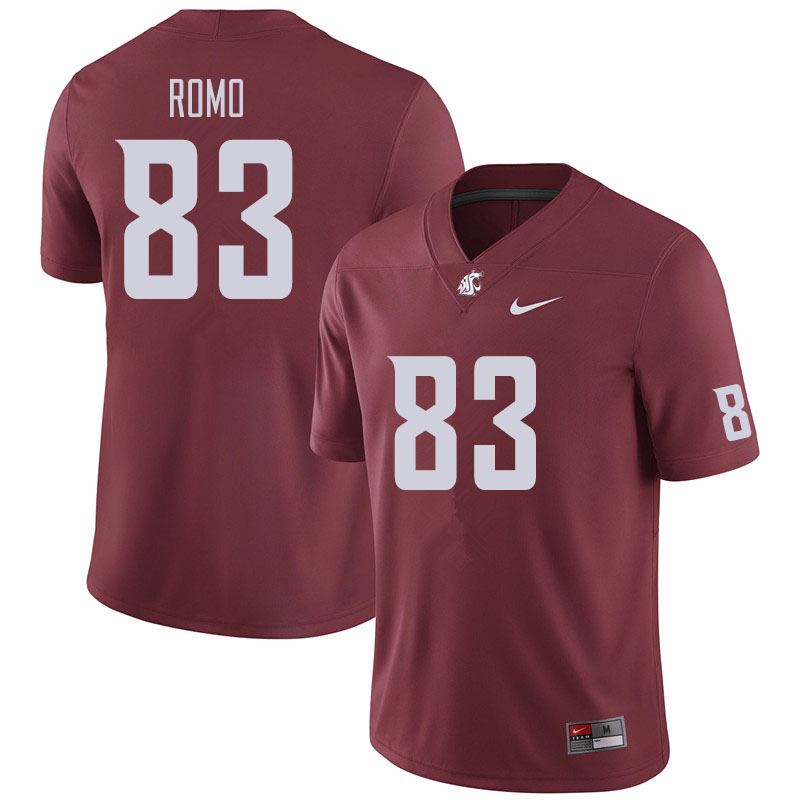 Men #83 Rudder Romo Washington State Cougars Football Jerseys Sale-Crimson - Click Image to Close